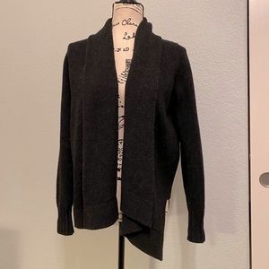 Vince dark gray shawl collar wool cardigan